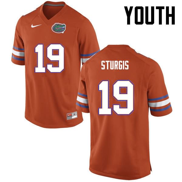 Youth NCAA Florida Gators Caleb Sturgis #19 Stitched Authentic Nike Orange College Football Jersey RWO0065PS